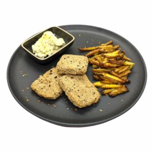 Rebellicious - Vegan Schnitzel with French fries and vegan mayonnaise