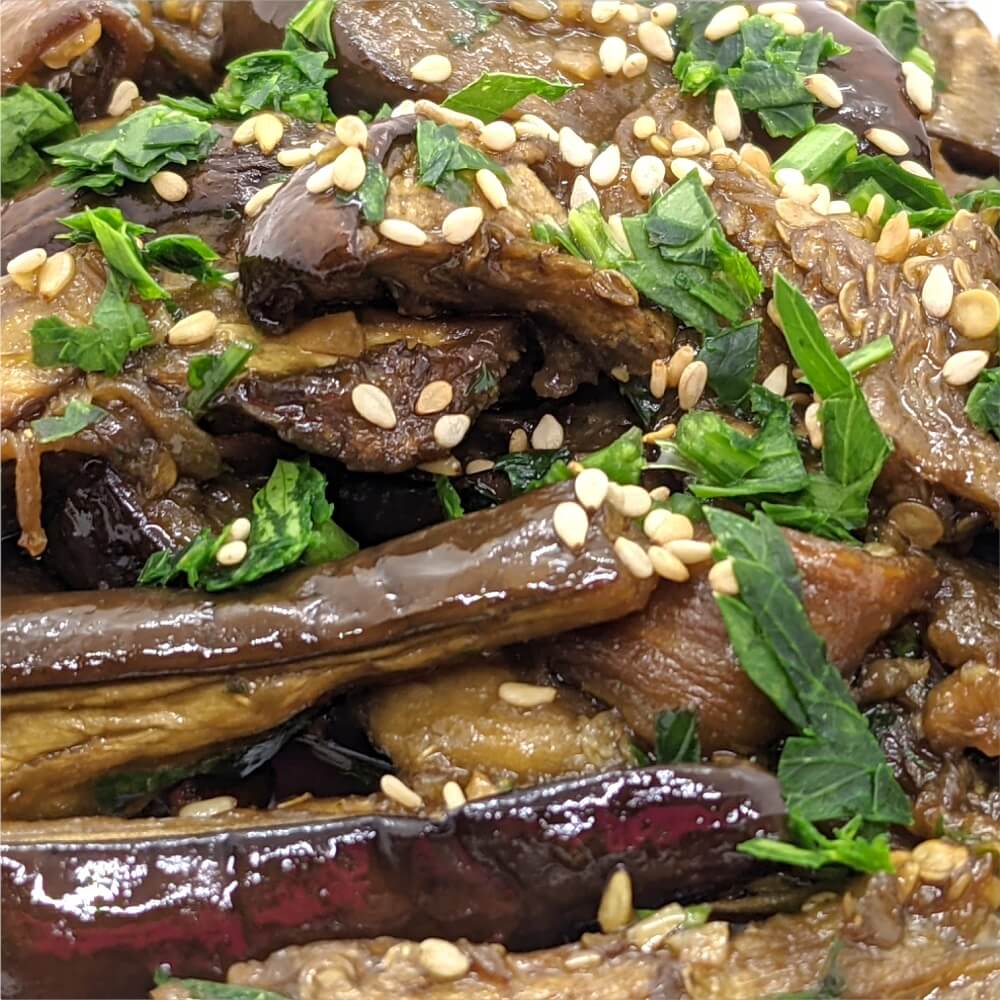 Rebellicious - eggplant with sweet soy sauce and ginger